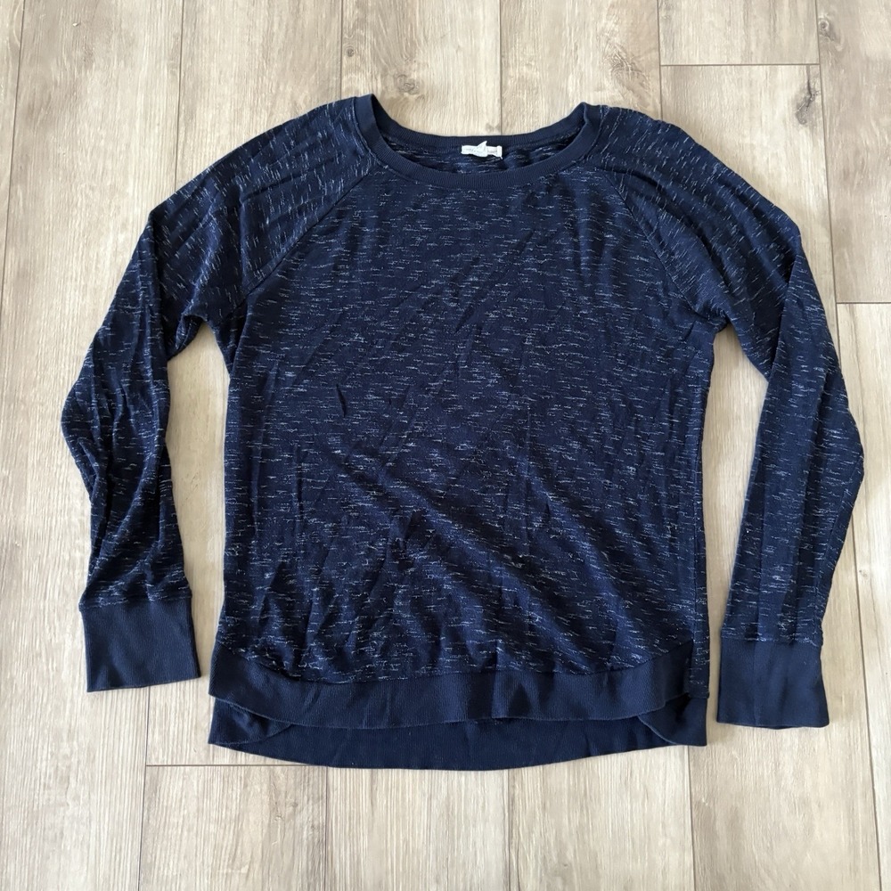 Threads 4 Thought Women Heathered Black Pullover Sweater Large‎ Thumbholes